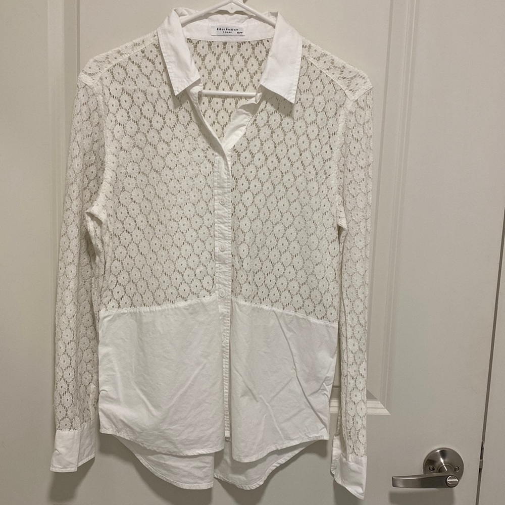 Equipment Eyelet Blouse XS